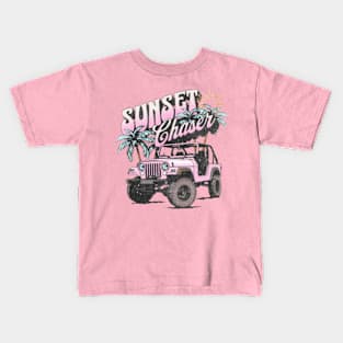 Sunset Chaser Jeep Kids T-Shirt